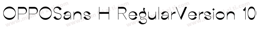 OPPOSans H RegularVersion 100字体转换